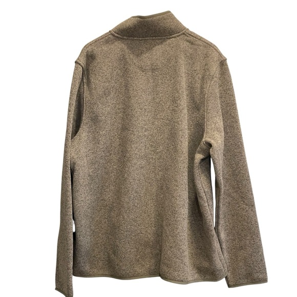 L.L. Bean Mens Green Fleece Pullover 1/4 Snap Long Sleeve Sweater Size XL Tall - Picture 3 of 9